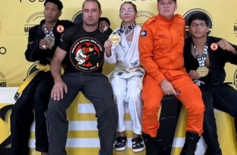 Alunos de projeto social do CBMMT conquistam nove medalhas em campeonato estadual de Jiu-Jitsu