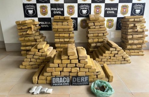 Polícia Civil prende faccionado e apreende 305 tabletes de maconha enterrados nos fundos de imóvel
