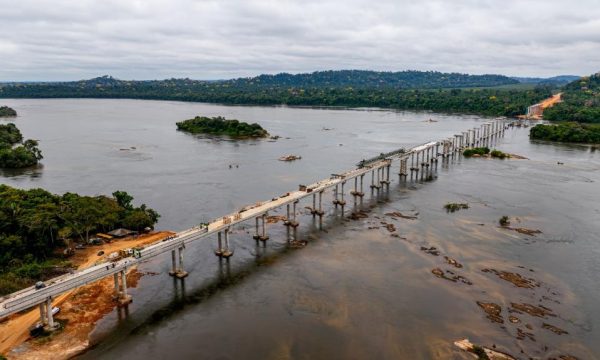 Com 1.410 metros de extensão, ponte do Rio Juruena chega a 68% de execução