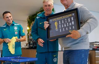 Felipão é homenageado e reforça sua torcida para a Seleção antes da Copa: “Quero que vocês ganhem”
