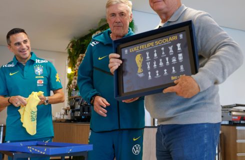 Felipão é homenageado e reforça sua torcida para a Seleção antes da Copa: “Quero que vocês ganhem”