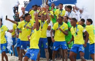 Brasil é pentacampeão da CONMEBOL Liga Evolução de Beach Soccer